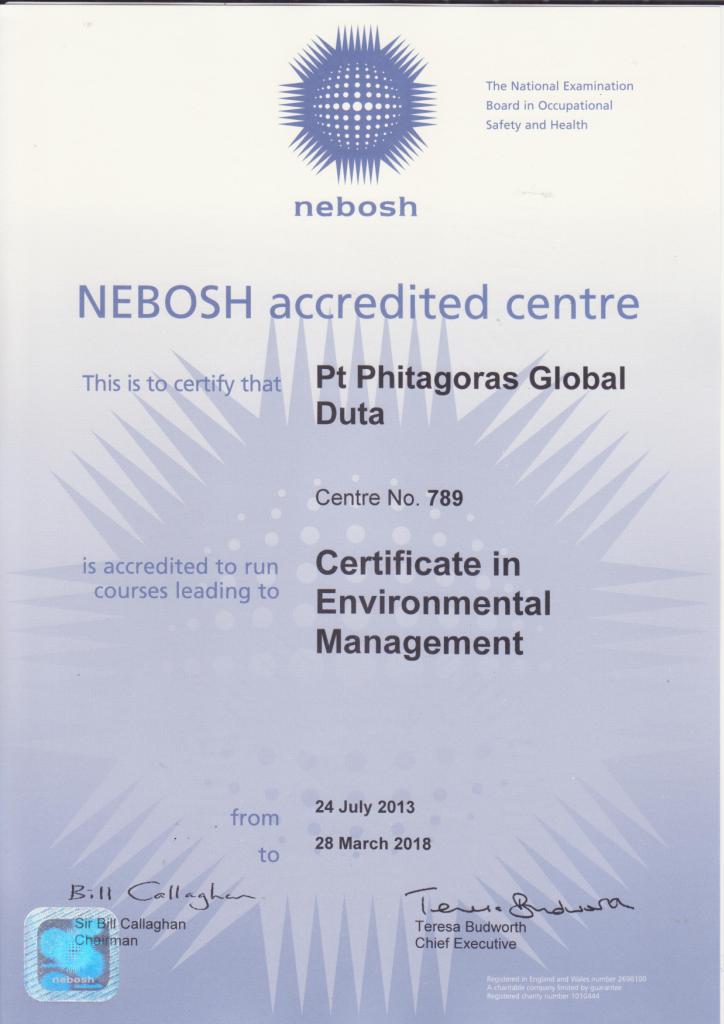 Training Nebosh Environmental Certificate in Bali Indonesia NEBOSH