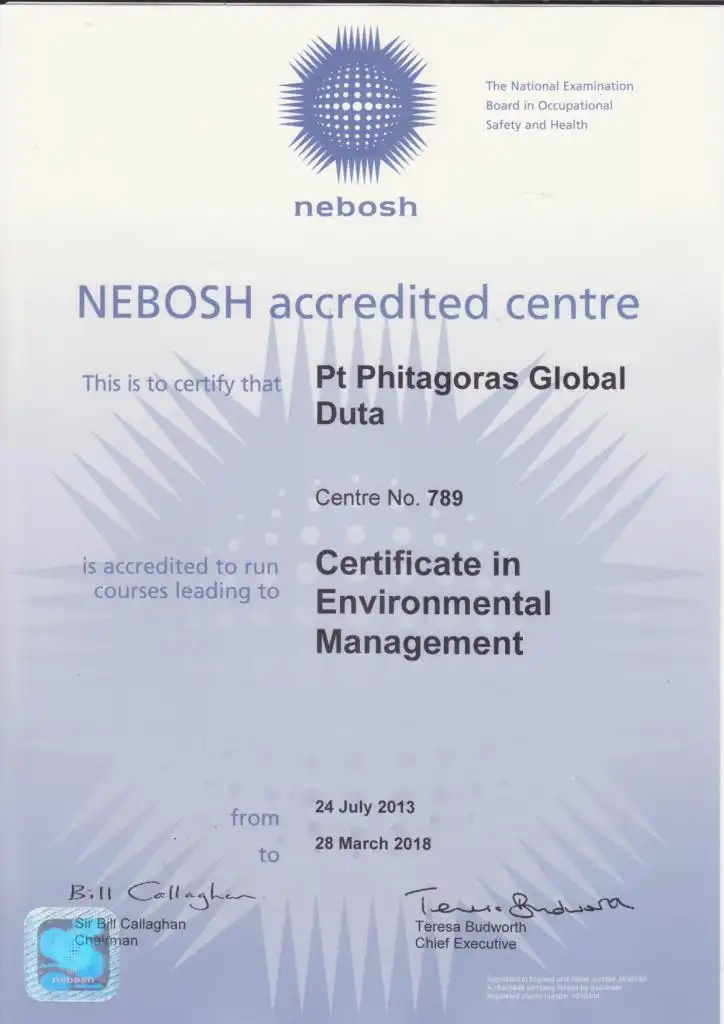 Training Nebosh Environmental Certificate in Bali Indonesia NEBOSH