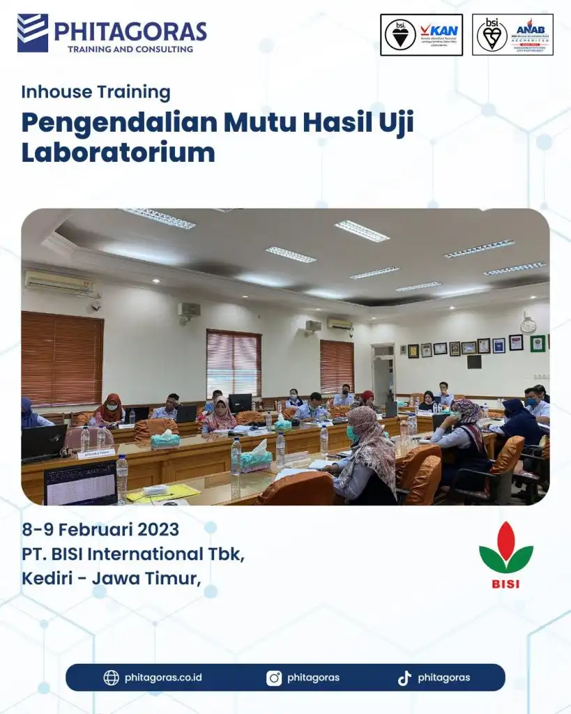 Inhouse Training Pengendalian Mutu Hasil Uji Laboratorium Pt Bisi