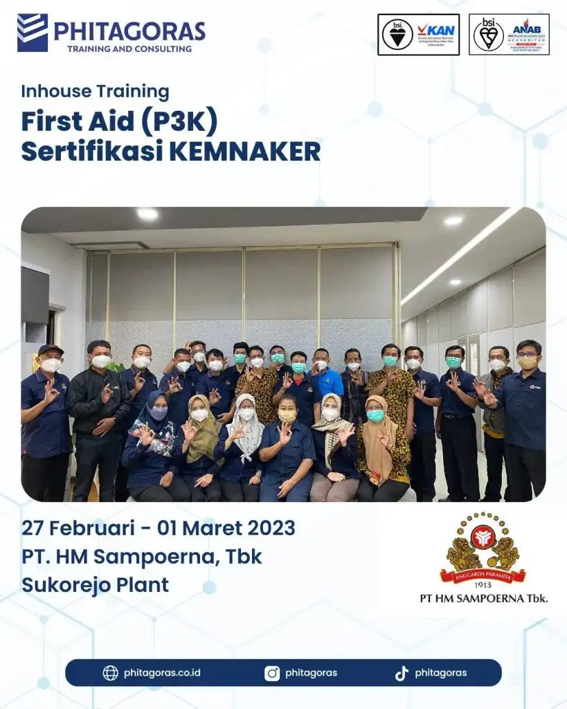 Inhouse Training First Aid Sertifikasi Kemnaker Pt Hm Sampoerna Tbk