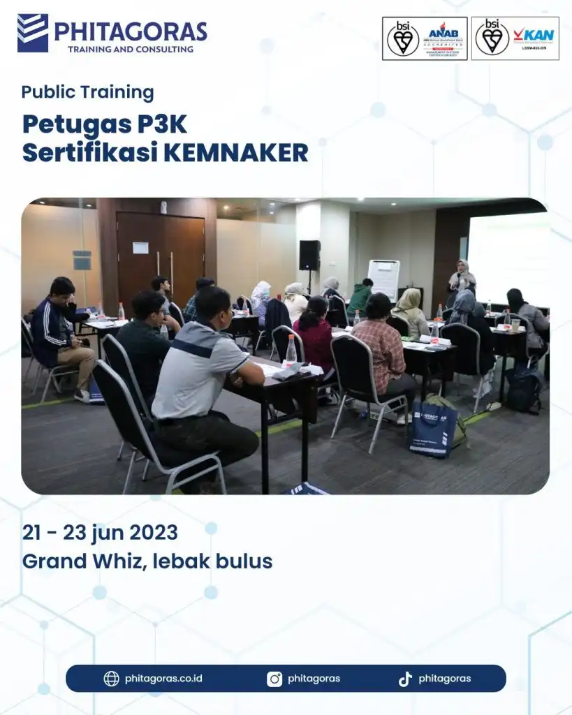 Public Training Petugas P3K Sertifikasi KEMNAKER Grand Whiz Lebak