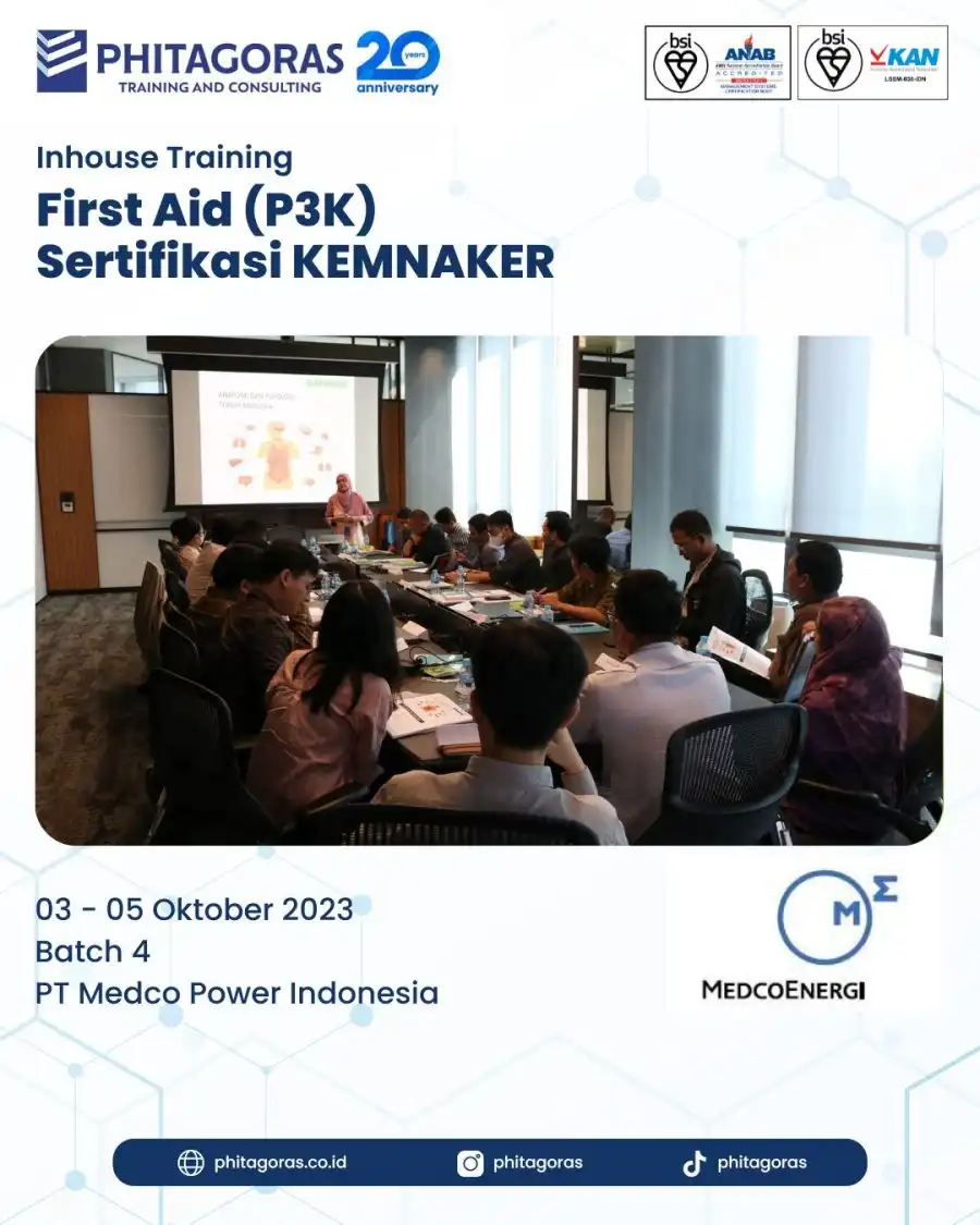 Inhouse Training First Aid P K Sertifikasi Kemnaker Pt Medco Power