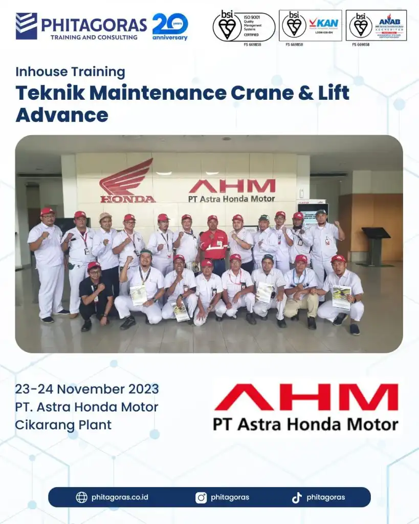 Inhouse Training Teknik Maintenance Crane Lift Advance Pt Astra