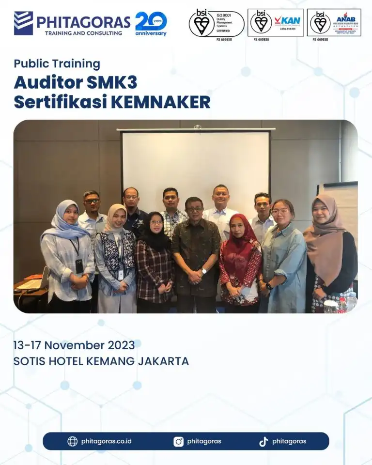 Public Training Auditor Smk Sertifikasi Kemnaker Di Sotis Hotel Kemang