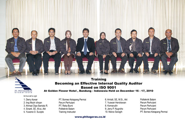 Training Internal ISO 9001 Auditor - Pelatihan Internal Quality Audit