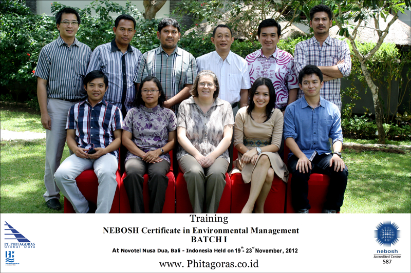 Training Nebosh Environmental Management batch I 19 - 23 November 2012