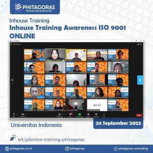 In-House Training Awareness ISO 9001 Universitas Indonesia, 24 September 2022