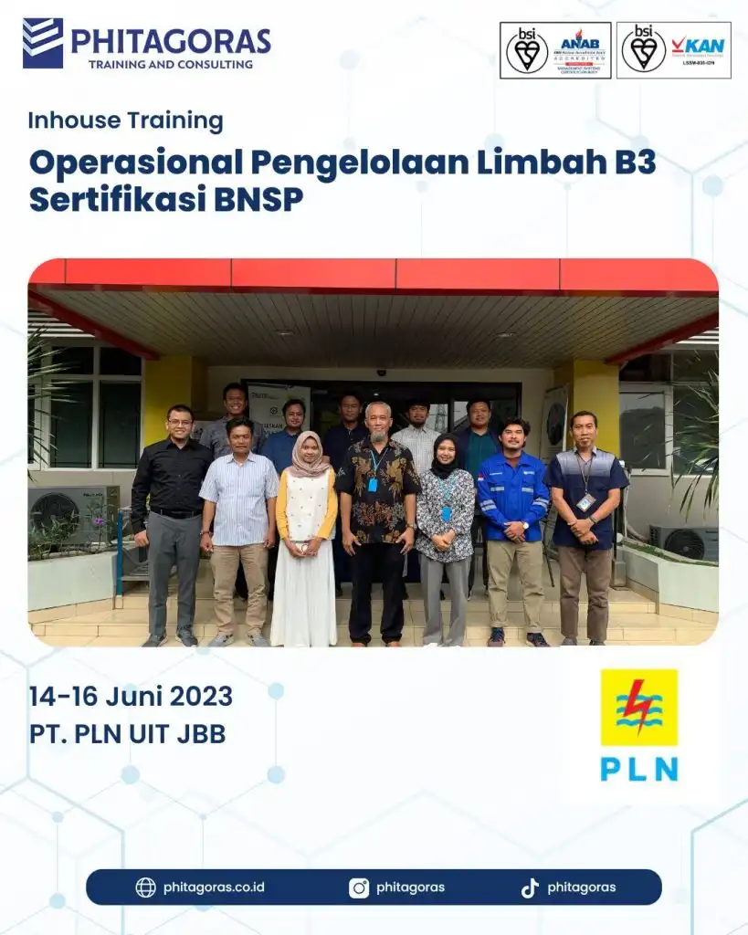 Inhouse Training Operasional Pengelolaan Limbah B3 Sertifikasi BNSP ...