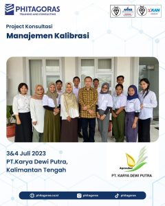 Project Konsultasi Training Manajemen Kalibrasi - PT Karya Dewi Putra, Kalimantan Tengah