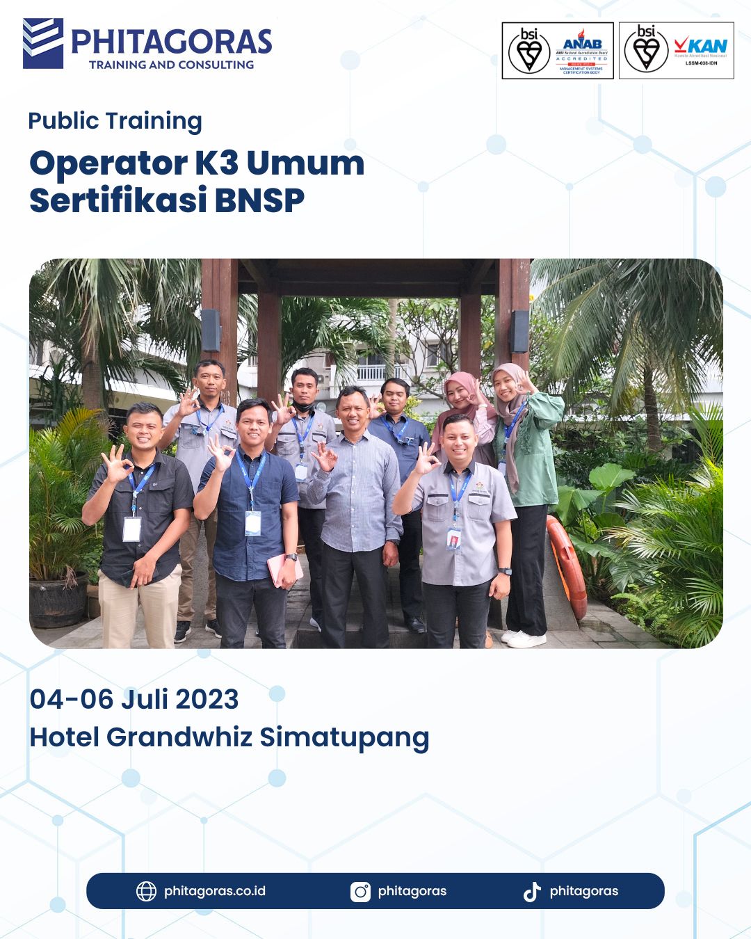 Public Training Operator K3 Umum Sertifikasi BNSP