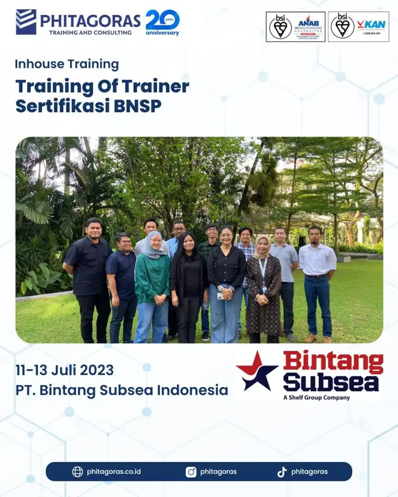 Inhouse Training Training Of Trainer Sertifikasi BNSP - PT. Bintang ...