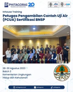 Inhouse Training Petugas Pengambilan Contoh Uji Air (PCUA) Sertifikasi BNSP - Kementerian Lingkungan Hidup dan Kehutanan Batch 2