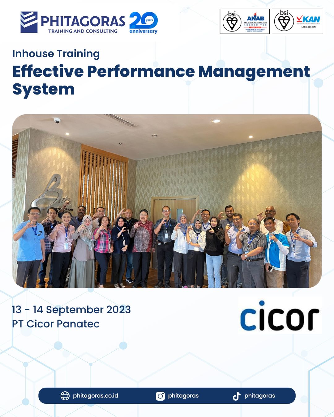 Inhouse Training Effective Performance Management System - PT Cicor Panatec