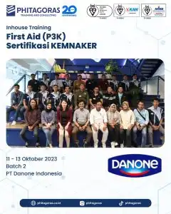 Inhouse Training First Aid (P3K) Sertifikasi KEMNAKER - PT Danone Indonesia Batch 2