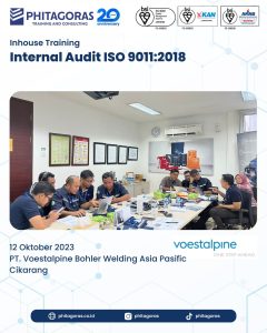 Inhouse Training Internal Audit ISO 9001:2015 - PT. Voestalpine Bohler Welding Asia Pasific Cikarang