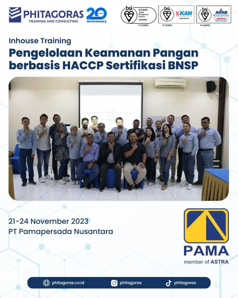 Inhouse Training Pengelolaan Keamanan Pangan Berbasis HACCP Sertifikasi ...