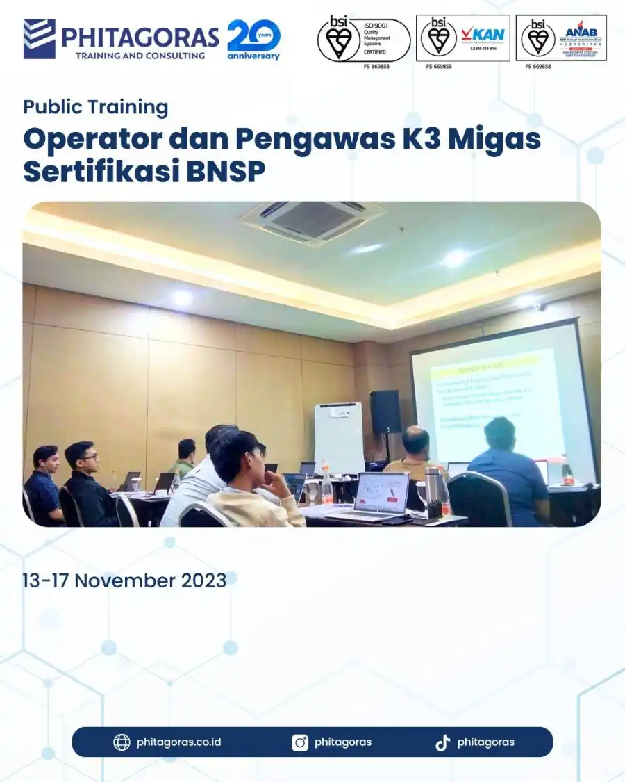 Public Training Operator Dan Pengawas K3 Migas Sertifikasi BNSP ...