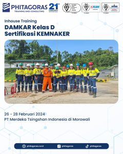 Inhouse Training DAMKAR Kelas D Sertifikasi KEMNAKER - PT Merdeka Tsingshan Indonesia di Morowali
