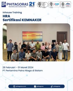 Inhouse Training HRA Sertifikasi KEMNAKER-PT Pertamina Patra Niaga di Batam