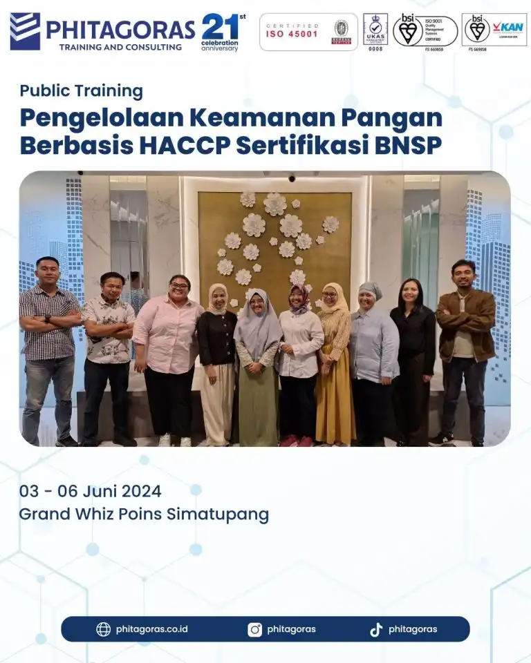 Public Training Pengelolaan Keamanan Pangan Berbasis Haccp Sertifikasi Bnsp Juni