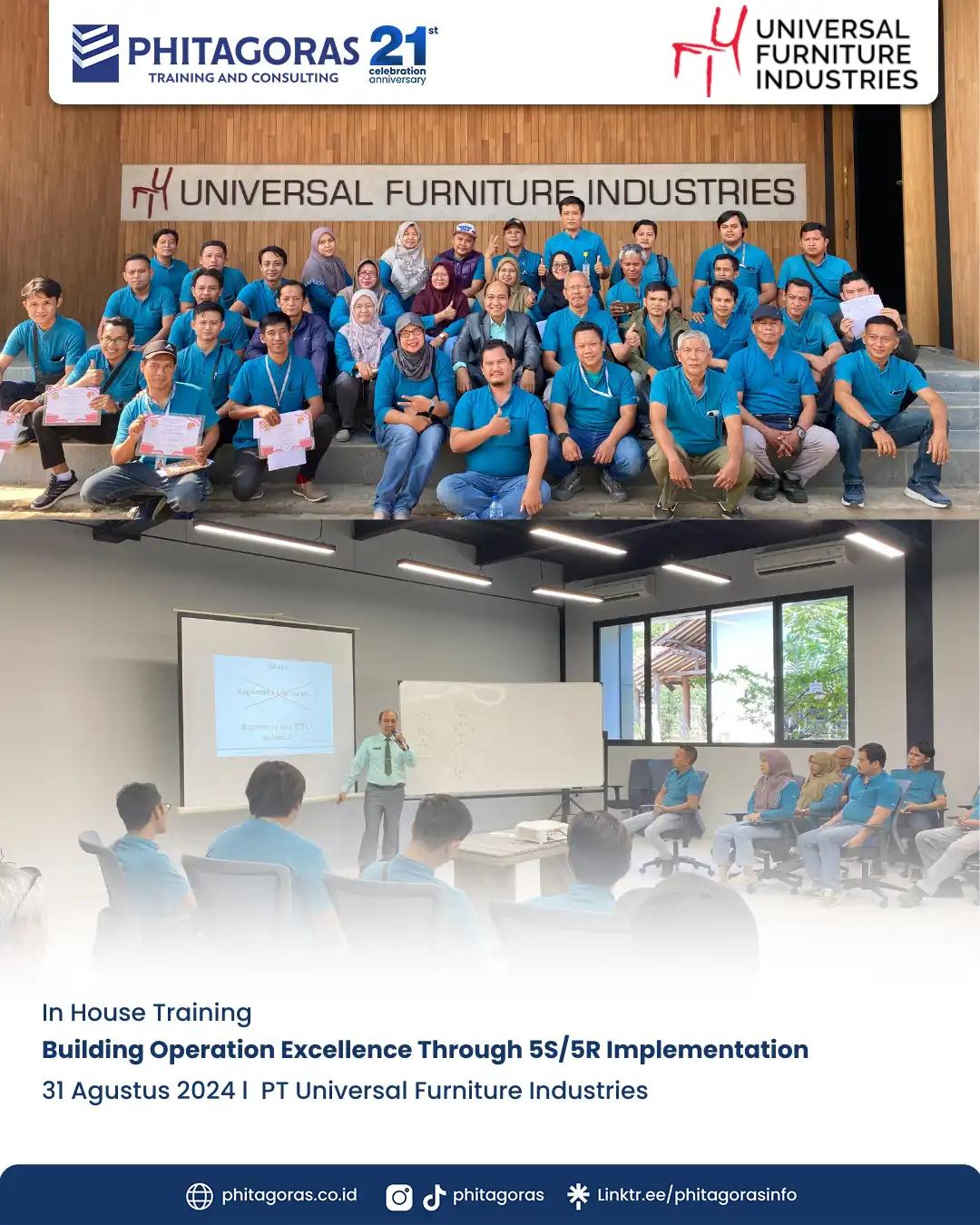 Inhouse Training Building Operation Excellence Through 5S/5R Implementation - PT Universal Furniture Industries Tanggal 31 Agustus 2024