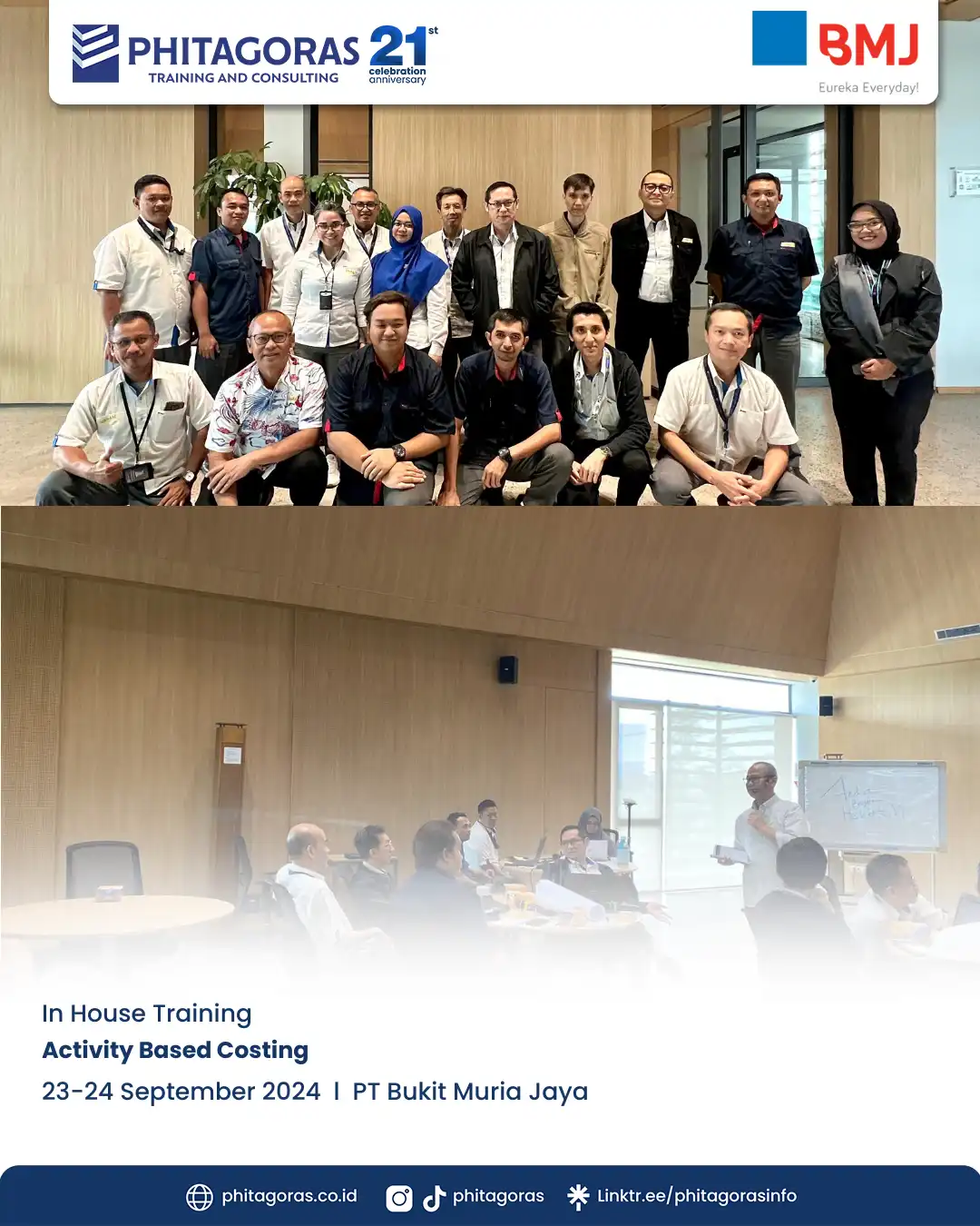 Inhouse Training Activity Based Costing - PT Bukit Muria Jaya Tanggal 23-24 September 2024