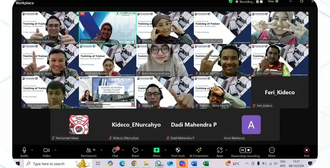 In House Training of Trainer KKNI Level 3 Sertifikasi BNSP - PT Kideco Jaya Agung Tanggal 08 - 11 Oktober 2024