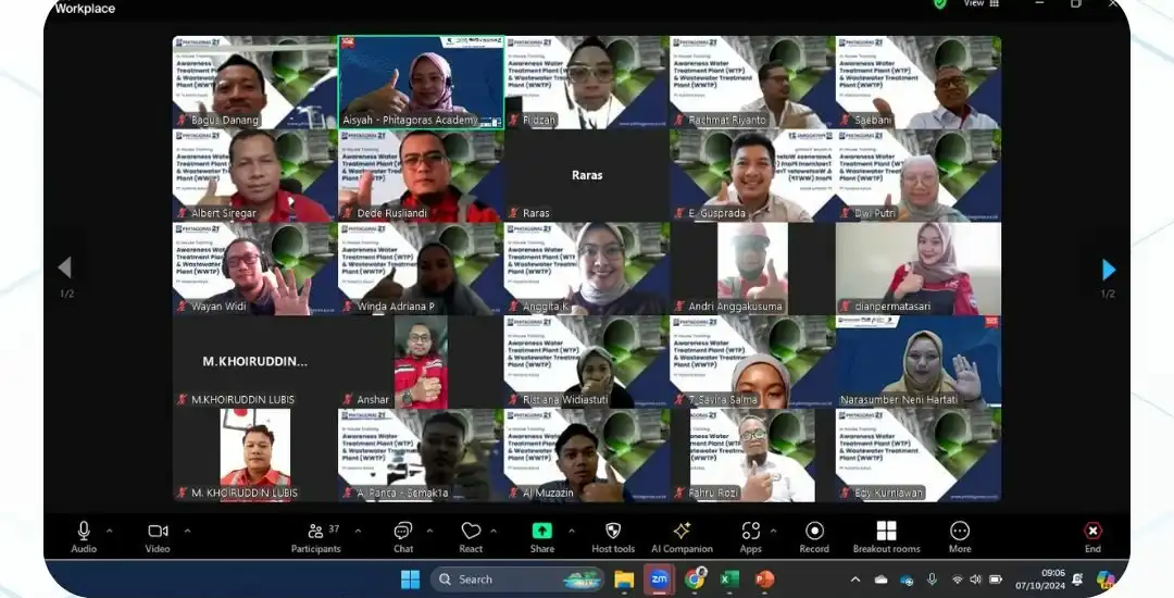 Inhouse Training Awareness Water Treatment Plant (WTP) & Wastewater Treatment Plant (WWTP) - PT Hutama Karya Tanggal 7-9 Oktober 2024