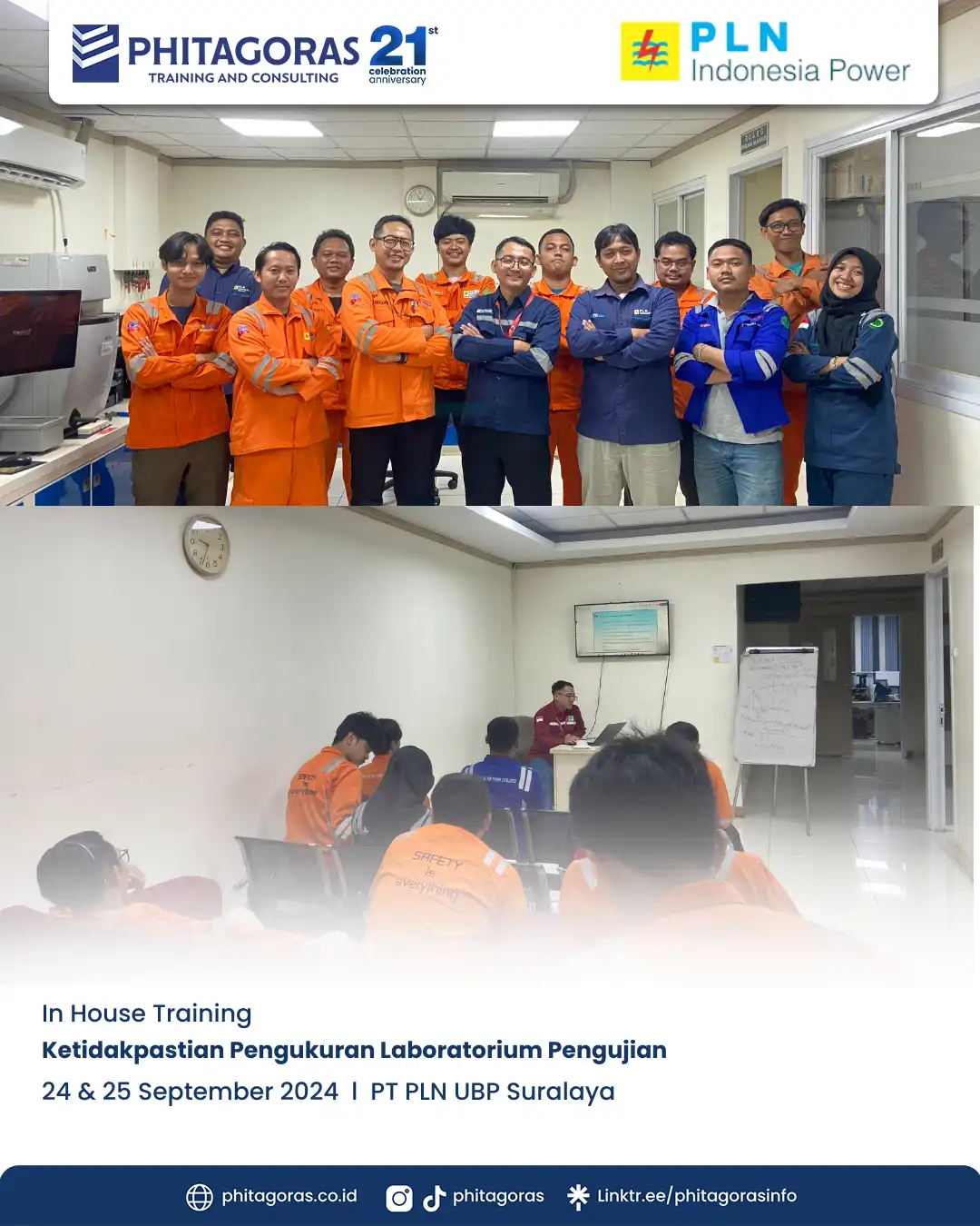 Ketidakpastian Pengukuran Laboratorium Pengujian, PT PLN UBP Suralaya (24 & 25 September 2024) Cilegon