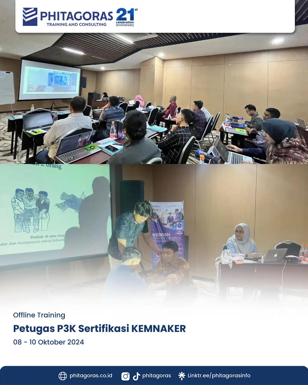 Petugas P3K Sertifikasi Kemnaker, 8-10 Oktober 2024