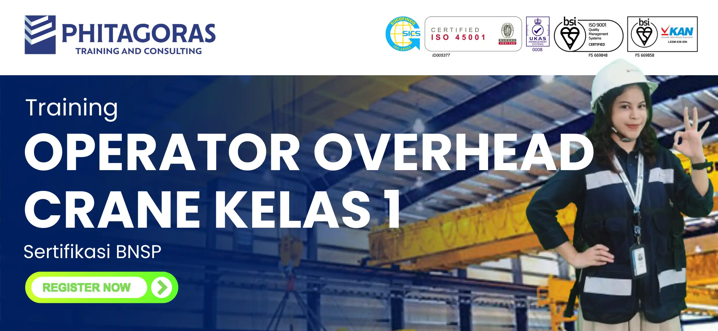 Operator Overhead Crane Kelas 1 KEMNAKER