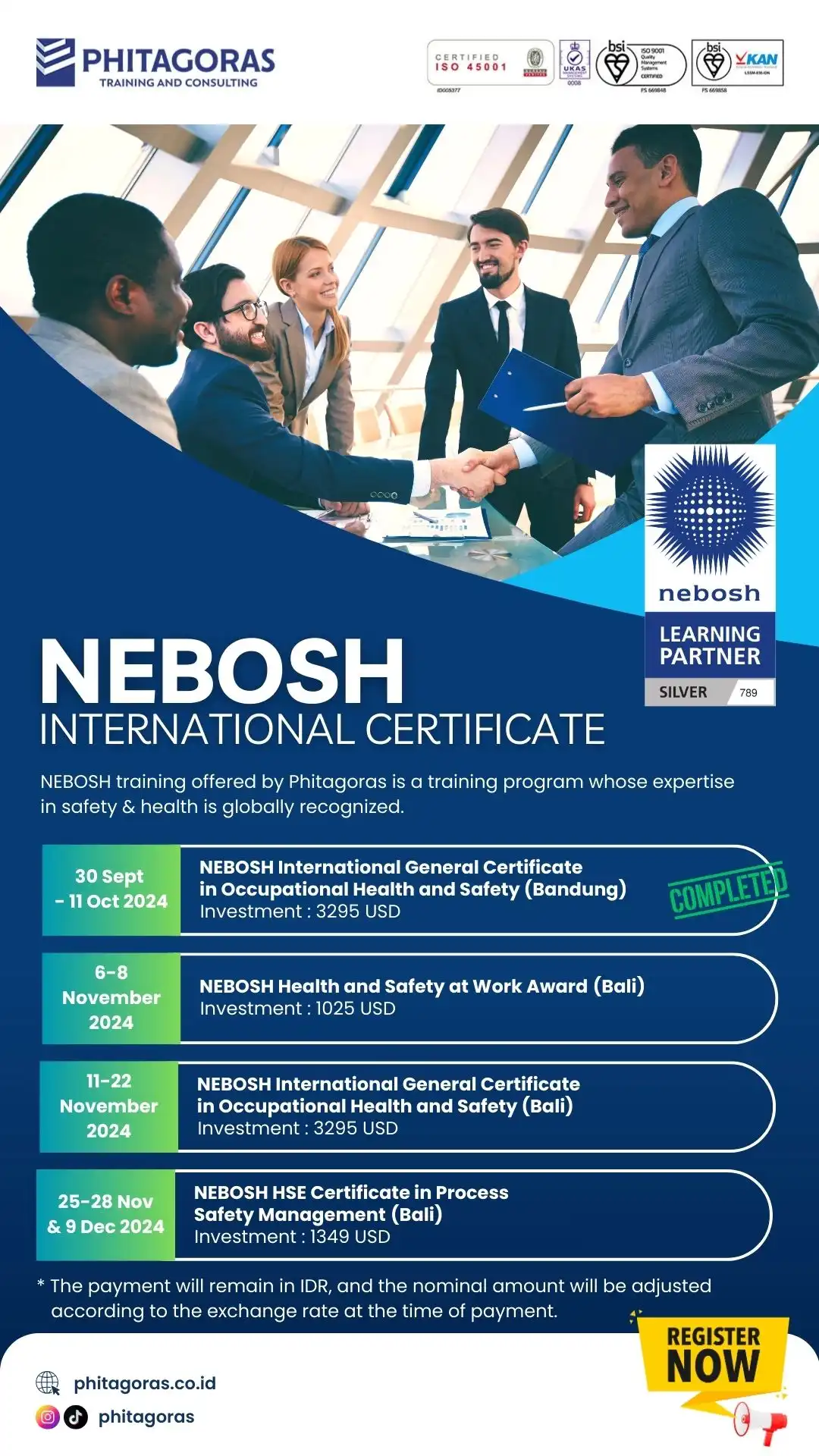 jadwal nebosh