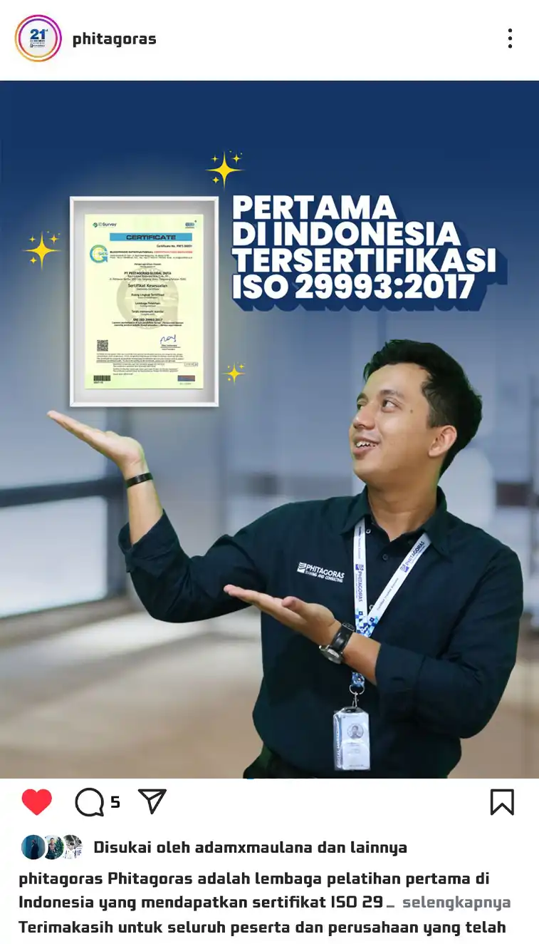 Phitagoras Pertama Di Indonesia ISO 29993