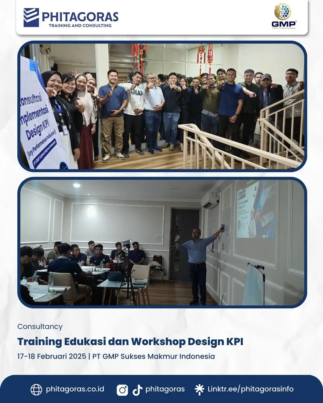 Training Edukasi dan Workshop Design KPI, PT GMP Sukses Makmur Indonesia